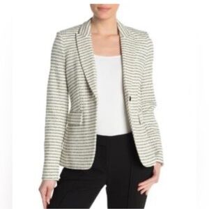 Veronica Beard Striped Blazer - Cream and Black